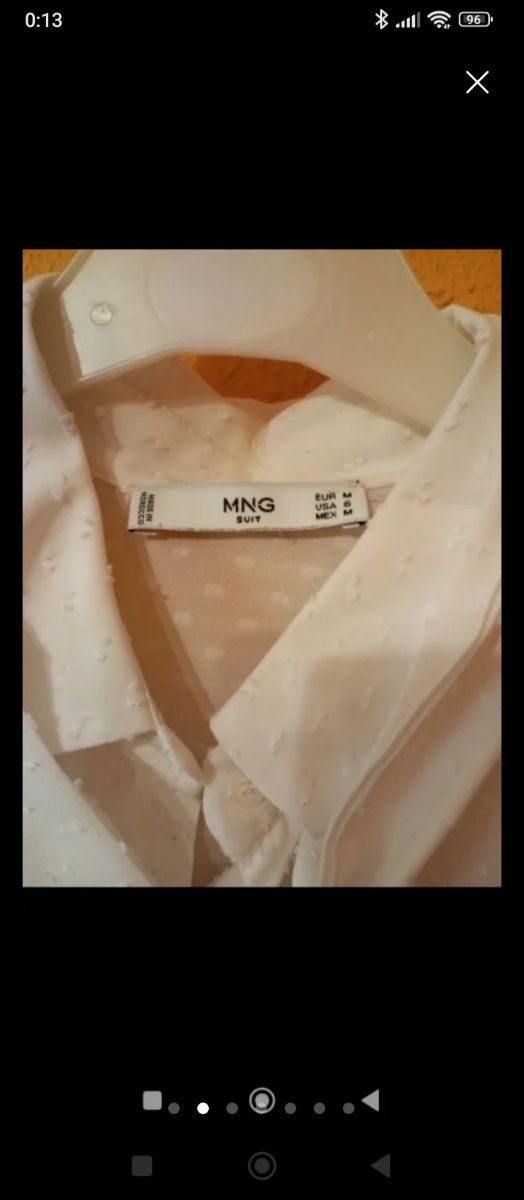 2 Blusas Blancas Mango Talla M