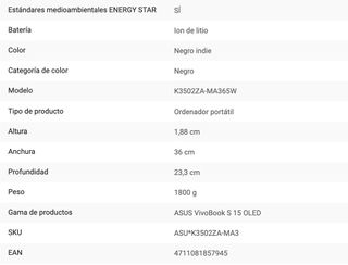 Portátil Asus VivoBook 15 2.8K