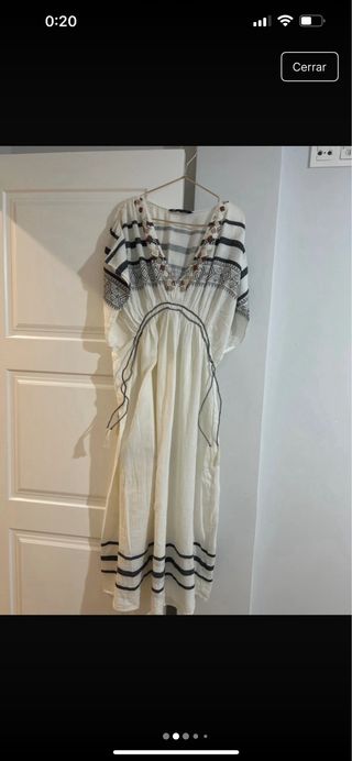 Vestido Kaftan Zara con Abalorios Talla Única