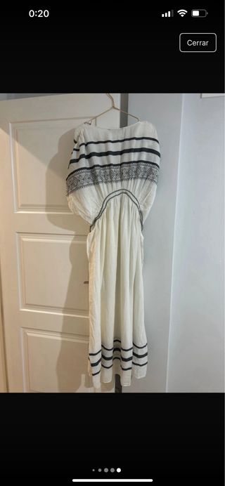 Vestido Kaftan Zara con Abalorios Talla Única