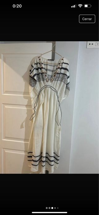 Vestido Kaftan Zara con Abalorios Talla Única