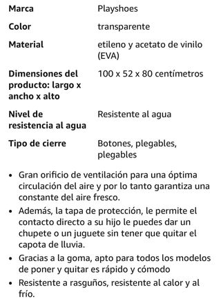 Funda protectora para silla de paseo  de bebé