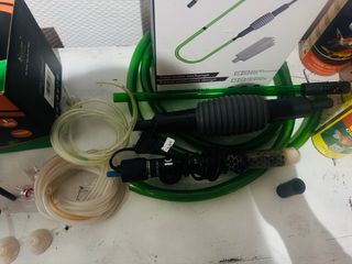 Bomba de aire y cambiador de agua para acuario