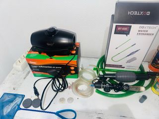 Bomba de aire y cambiador de agua para acuario