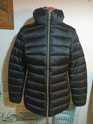 Plumas Geox Negro con cuello de pelo