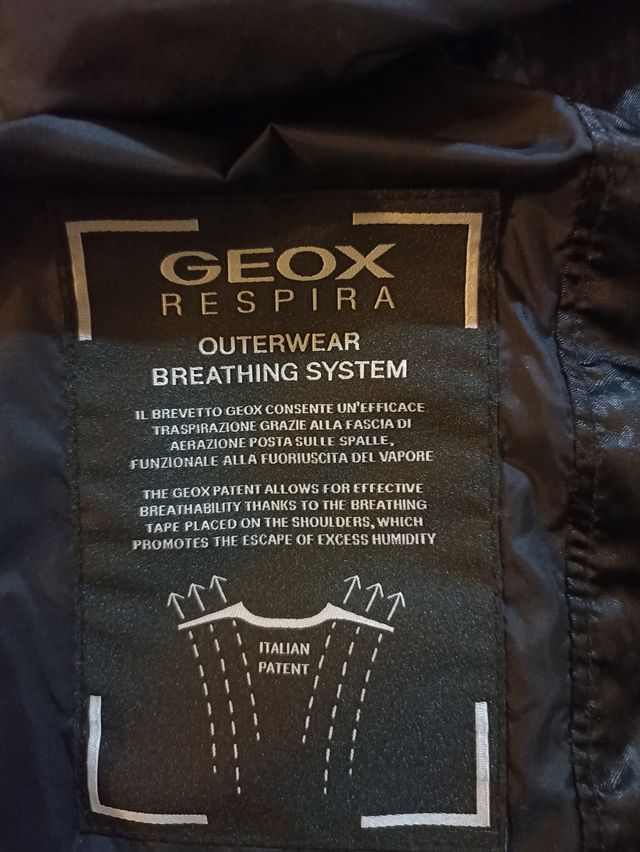 Plumas Geox Negro con cuello de pelo