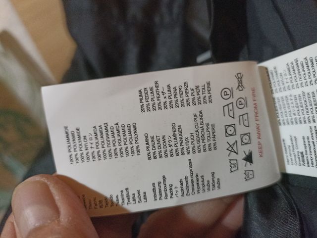 Plumas Geox Negro con cuello de pelo