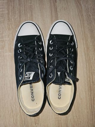 Converse plataforma negras talla 38