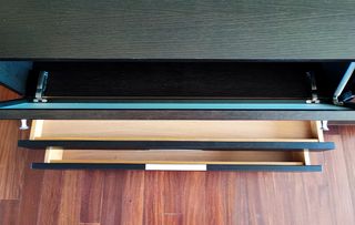 Aparador de salón madera y cristal