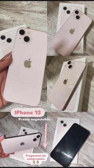 iPhone 13 en color rosa.