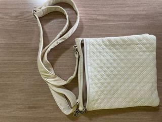 Bolso acolchado blanco/crema