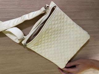 Bolso acolchado blanco/crema