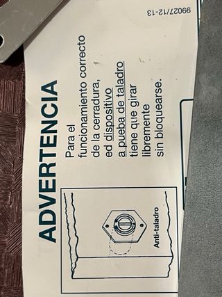Cerradura Mottura Antitaladro Seguridad