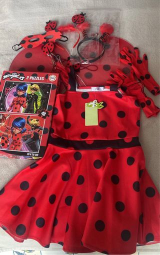 Disfraz Mariquita Ladybug Nuevo y Puzzle 
