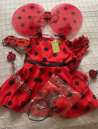 Disfraz Mariquita Ladybug Nuevo y Puzzle 