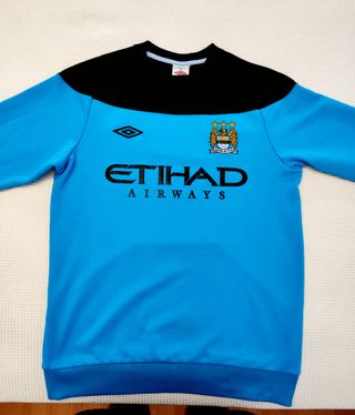 Sudadera Umbro Manchester City 10-11, Azul y Negra