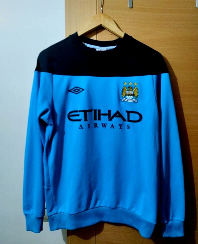 Sudadera Umbro Manchester City 10-11, Azul y Negra