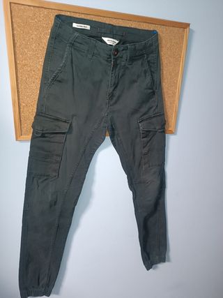 Pantalones Cargo Jack & Jones Talla 30-34 Negro