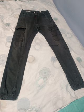 Pantalones Cargo Jack & Jones Talla 30-34 Negro