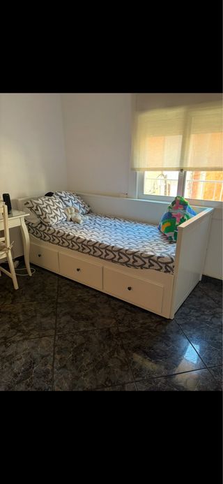 Cama nido Hemnes Ikea blanca con 3 cajoneras