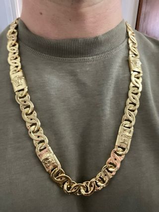 Cadena Cartier Meds Acero Inoxidable Chapada Oro