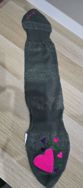 Bufanda niña Desigual gris y rosa