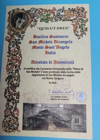 Reliquia Piedra de San Michele