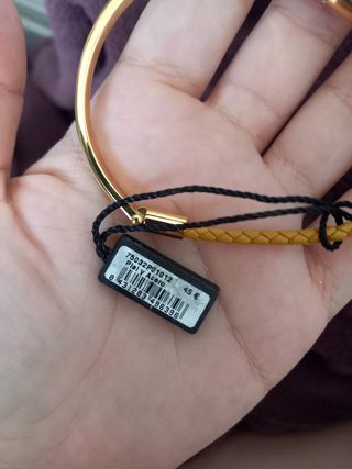 Pulsera Viceroy Acero y Cuero Dorado Marrón