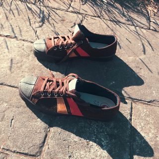 Zapatillas El Ganso Marrón Rojo Beige Talla 45