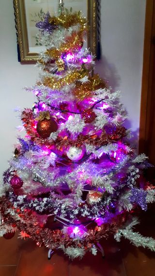 Albero di natale sintetico bianco altezza 150 diam