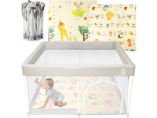 Parque Infantil Bebe 120x120 + Alfombra Acolchada