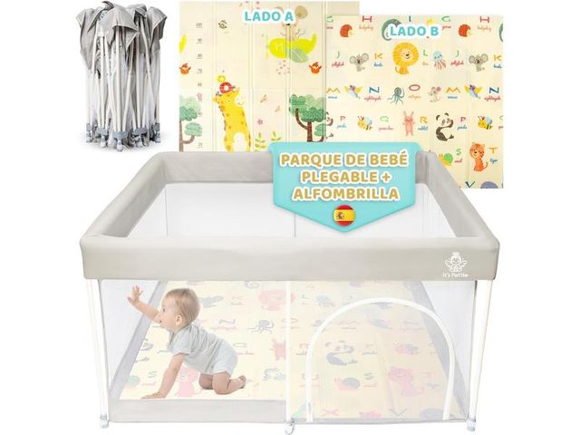 Parque Infantil Bebe 120x120 + Alfombra Acolchada