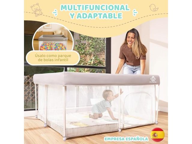 Parque Infantil Bebe 120x120 + Alfombra Acolchada