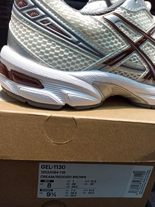 Asics 1130 Cream/Reddish Brown