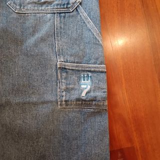 Jeans vintage blu con dettagli