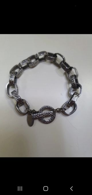 Pulsera Lotus eslabones plateada