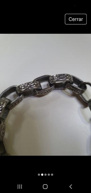 Pulsera Lotus eslabones plateada