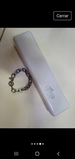 Pulsera Lotus eslabones plateada