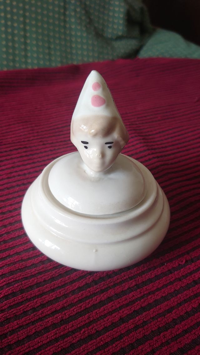 Joyero payaso y palangana porcelana