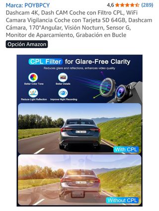 Cámara de Coche UHD 4K Ultra HD