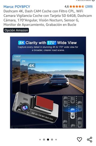 Cámara de Coche UHD 4K Ultra HD