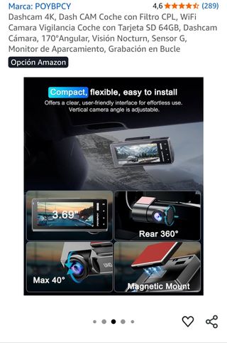 Cámara de Coche UHD 4K Ultra HD