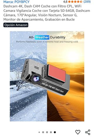 Cámara de Coche UHD 4K Ultra HD