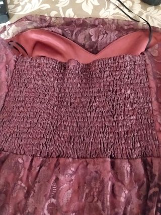 Vestido de fiesta rosa y morado