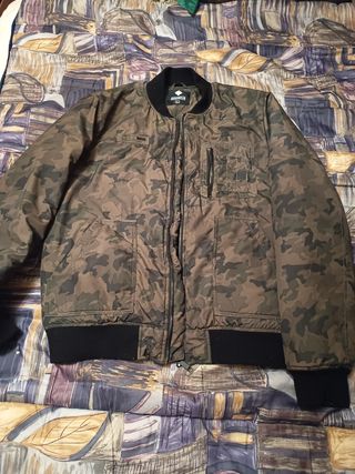 Chaqueta Camuflaje Bomber Marrón y Verde