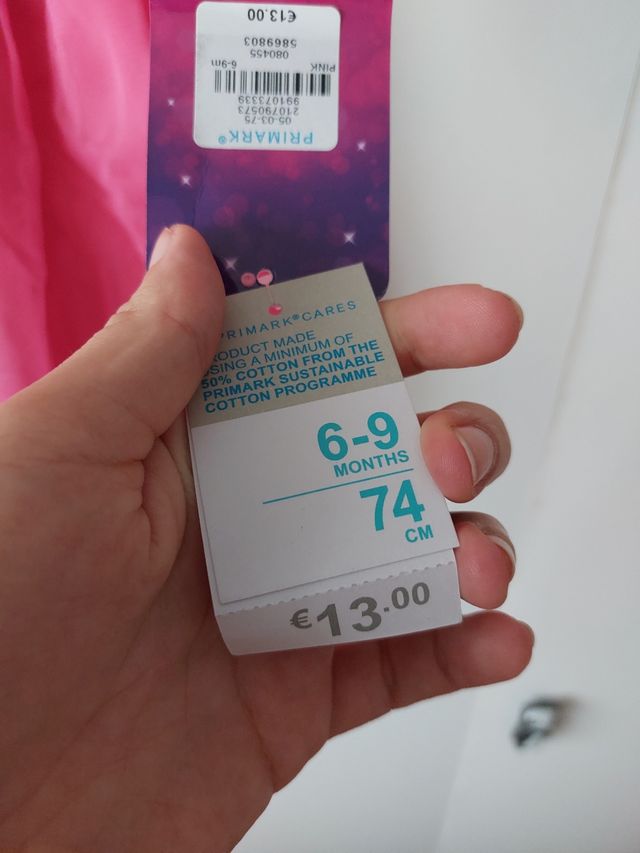 Vestido Princesa Disney 6/9 meses