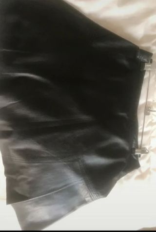 Falda de piel Michael Kors negra