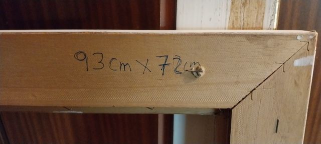 Marco de madera grande blanco decorado