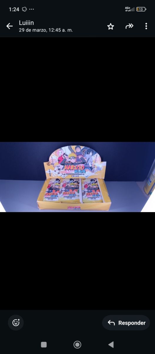 Caja de cartas coleccionables Naruto