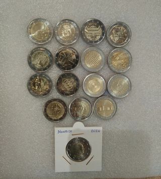 Lote 16 Monedas Conmemorativas de  2€- año 2024